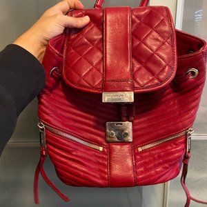 Michael Kors Red Lambskin Backpack